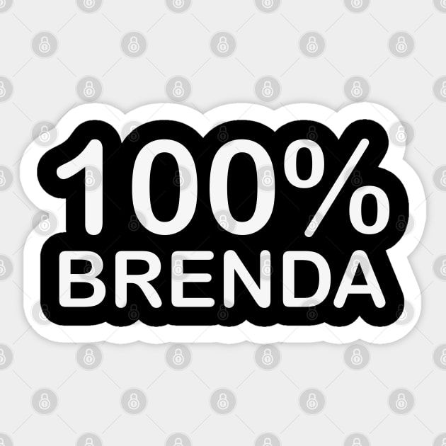 Brenda name wife birthday gifts from husband delivered tomorrow. Sticker by BlackCricketdesign